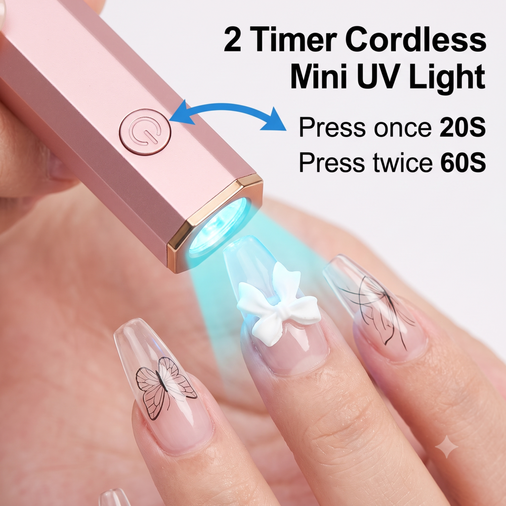 MegaCred™ Rechargeable Mini UV Nail Lamp with Digital Display