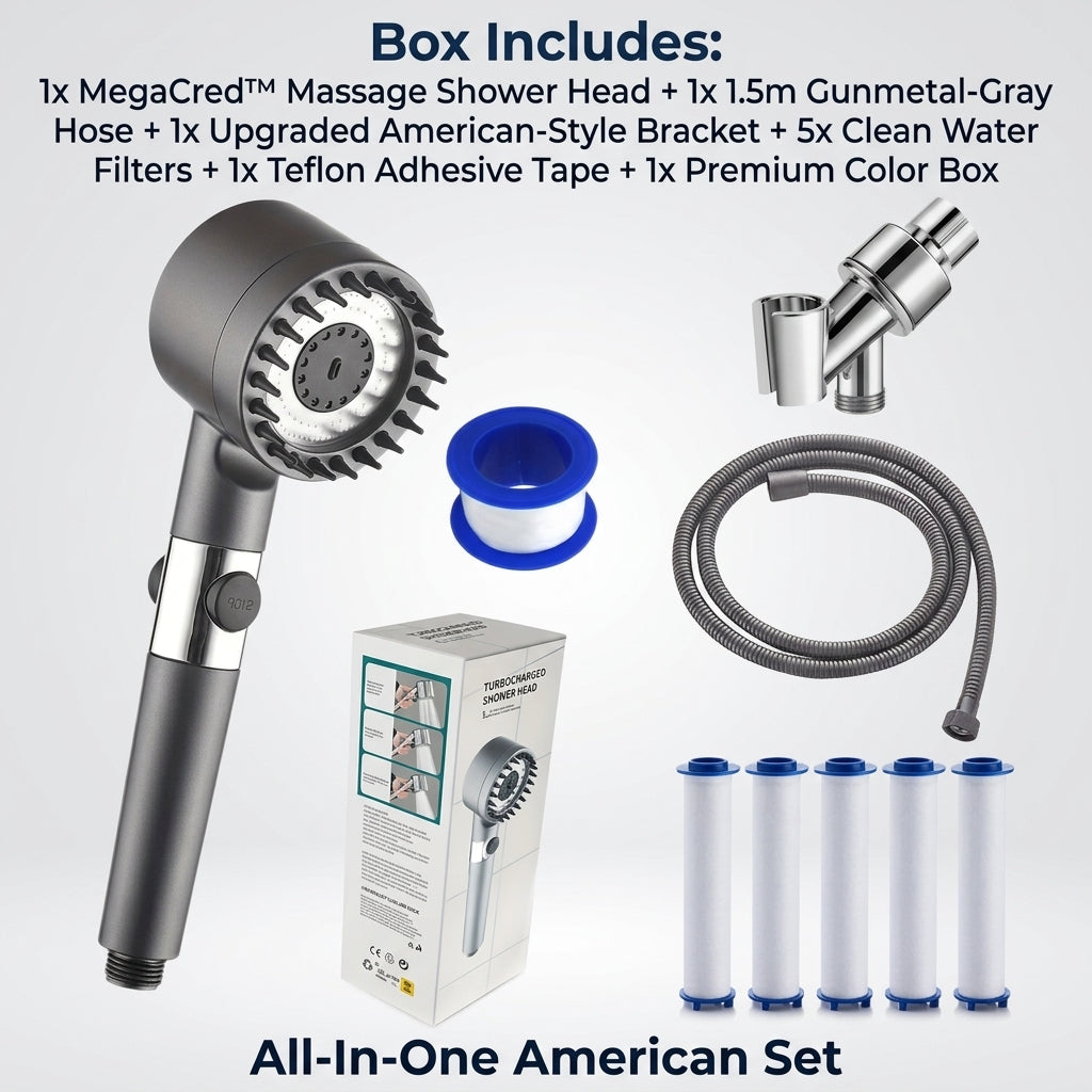 MegaCred™ HydroPulse Shower Head