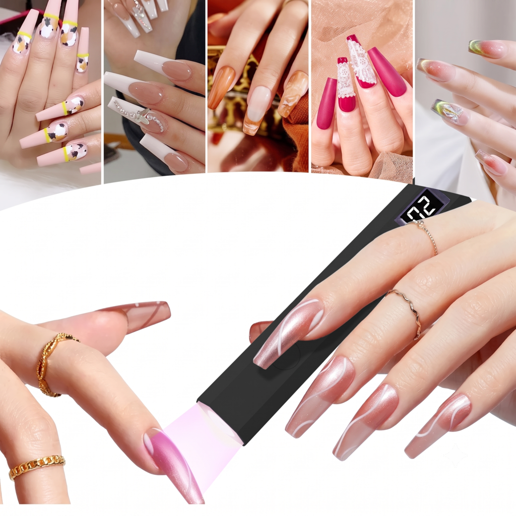 MegaCred™ Rechargeable Mini UV Nail Lamp with Digital Display