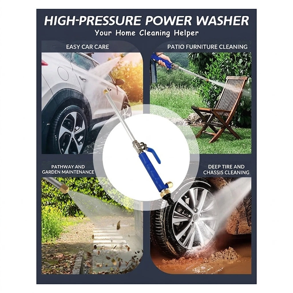 MegaCred™ Ultimate AquaBlast – High-Pressure Water Gun for Car Wash & Garden