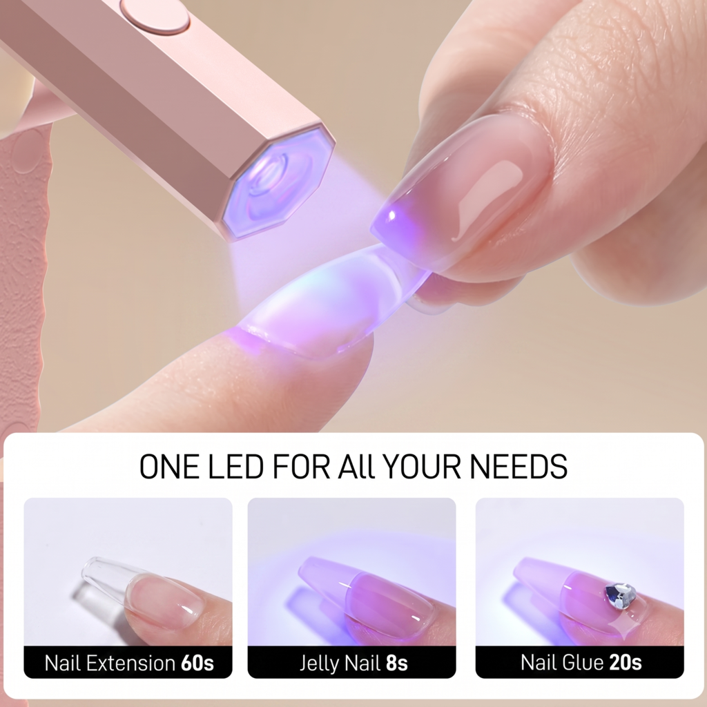 MegaCred™ Rechargeable Mini UV Nail Lamp with Digital Display